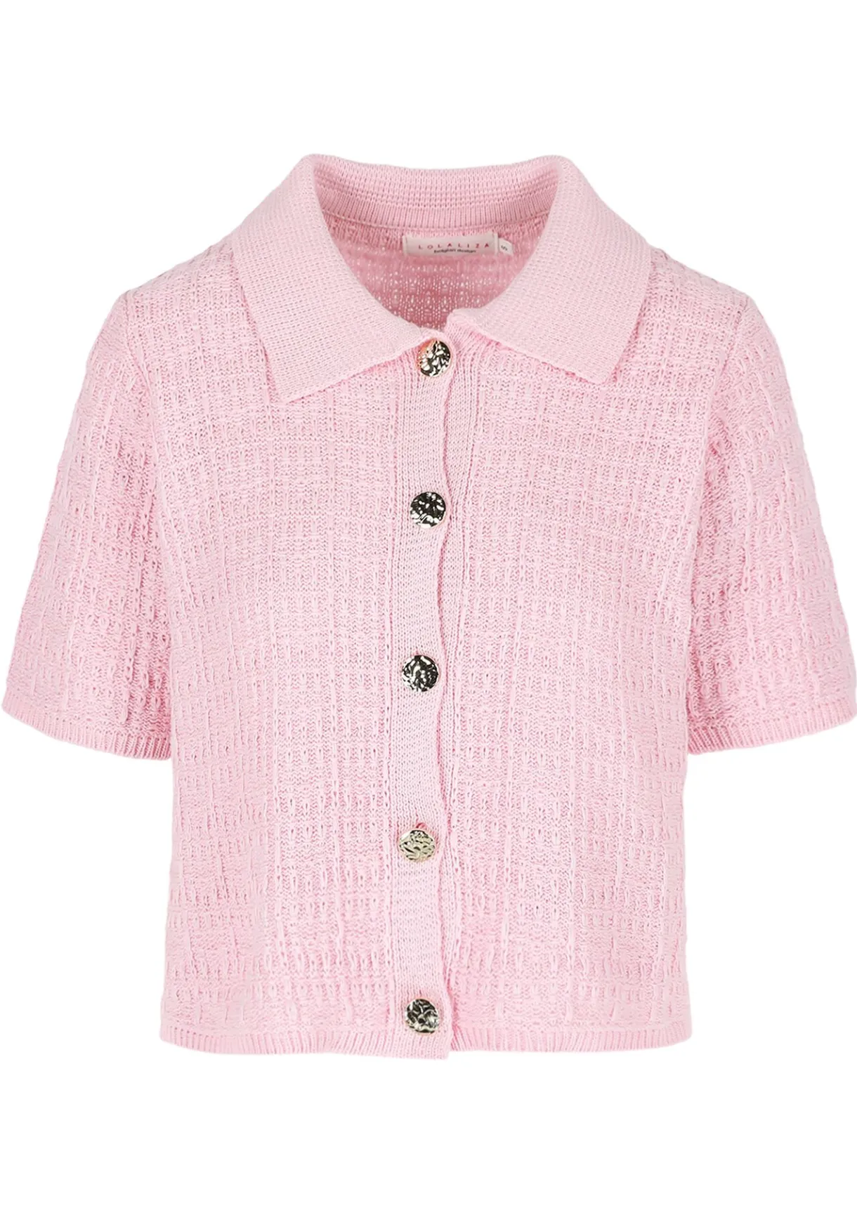 LolaLiza Gebreide top met knopen- Tops En T-Shirts