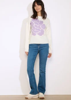 LolaLiza Gebreide trui met bloemmotief- Truien En Cardigans