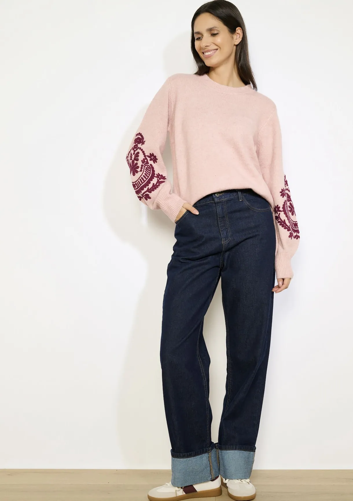 LolaLiza Gebreide trui met borduursel- Truien En Cardigans