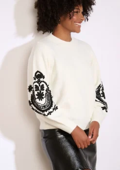 LolaLiza Gebreide trui met borduursel- Truien En Cardigans