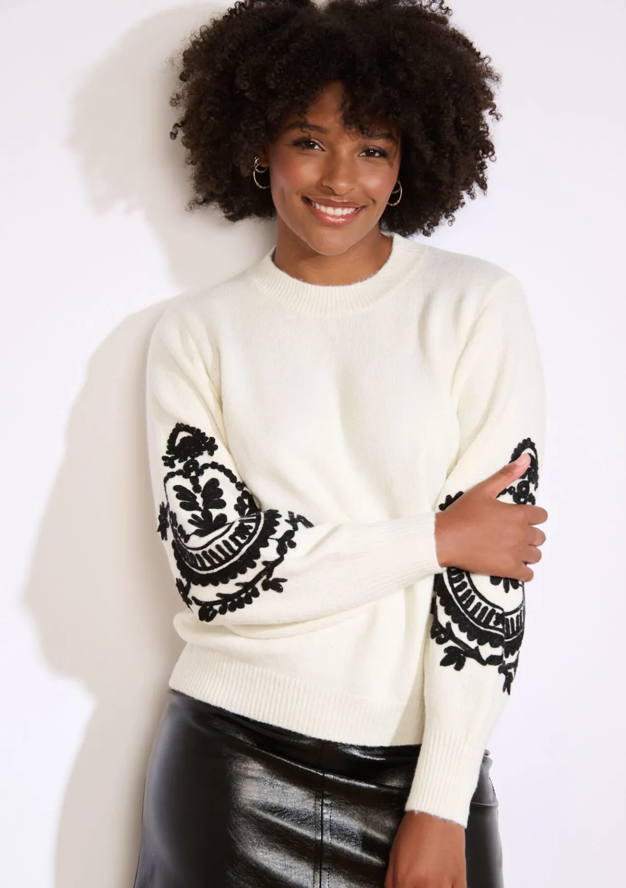 LolaLiza Gebreide trui met borduursel- Truien En Cardigans