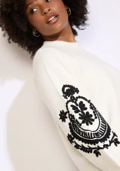 LolaLiza Gebreide trui met borduursel- Truien En Cardigans