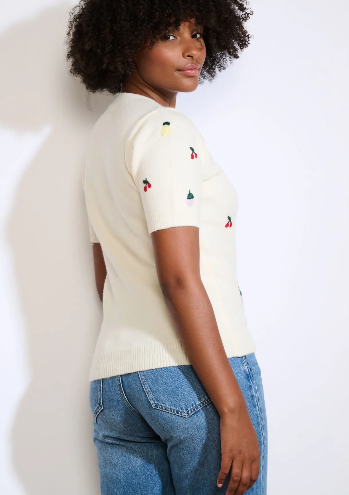 LolaLiza Gebreide trui met fruitmotief- Truien En Cardigans
