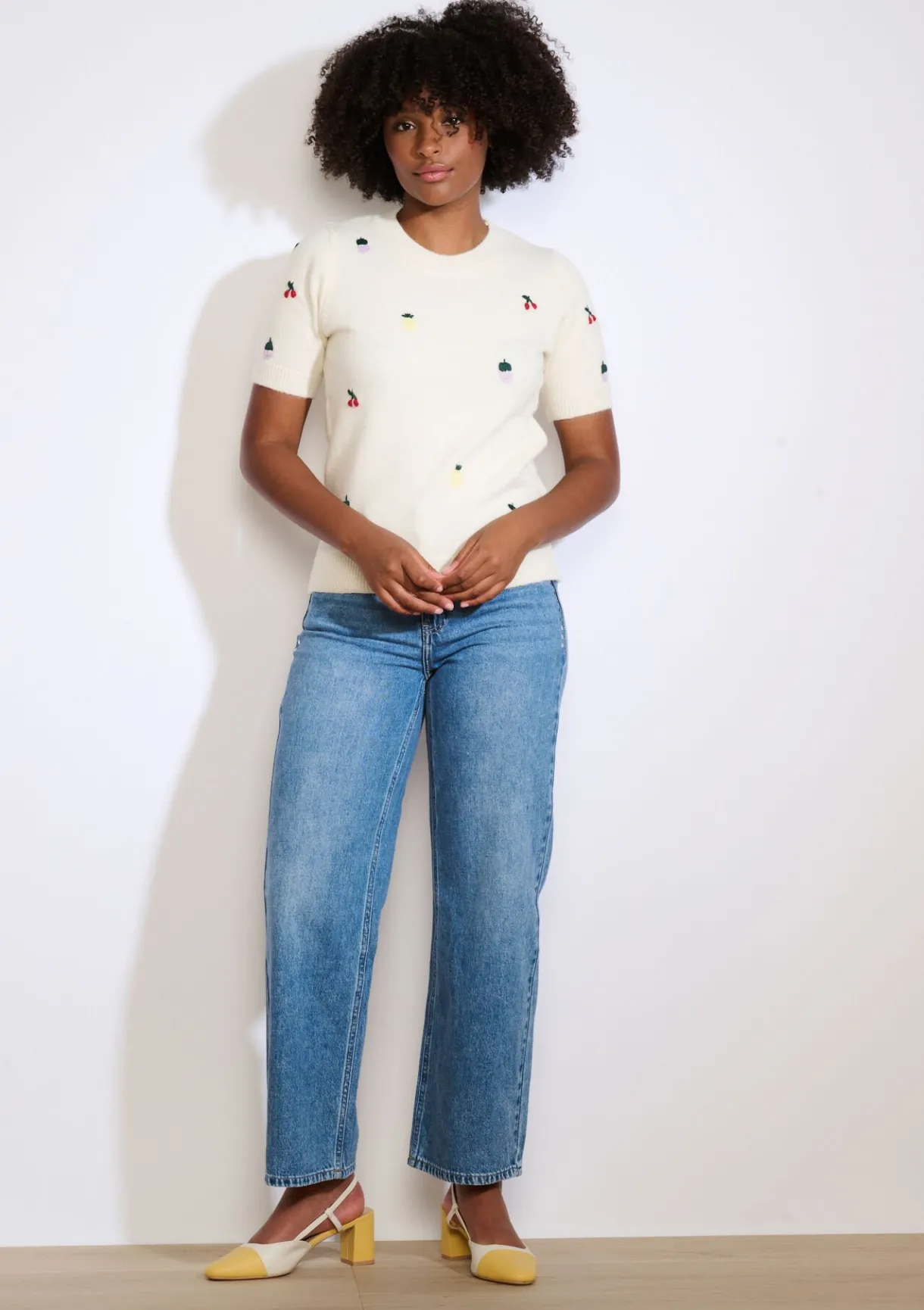 LolaLiza Gebreide trui met fruitmotief- Truien En Cardigans