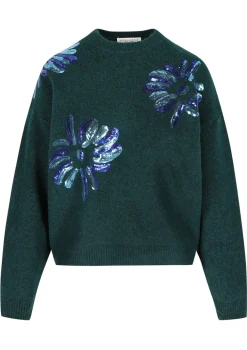 LolaLiza Gebreide trui met paillettenbloemen- Truien En Cardigans