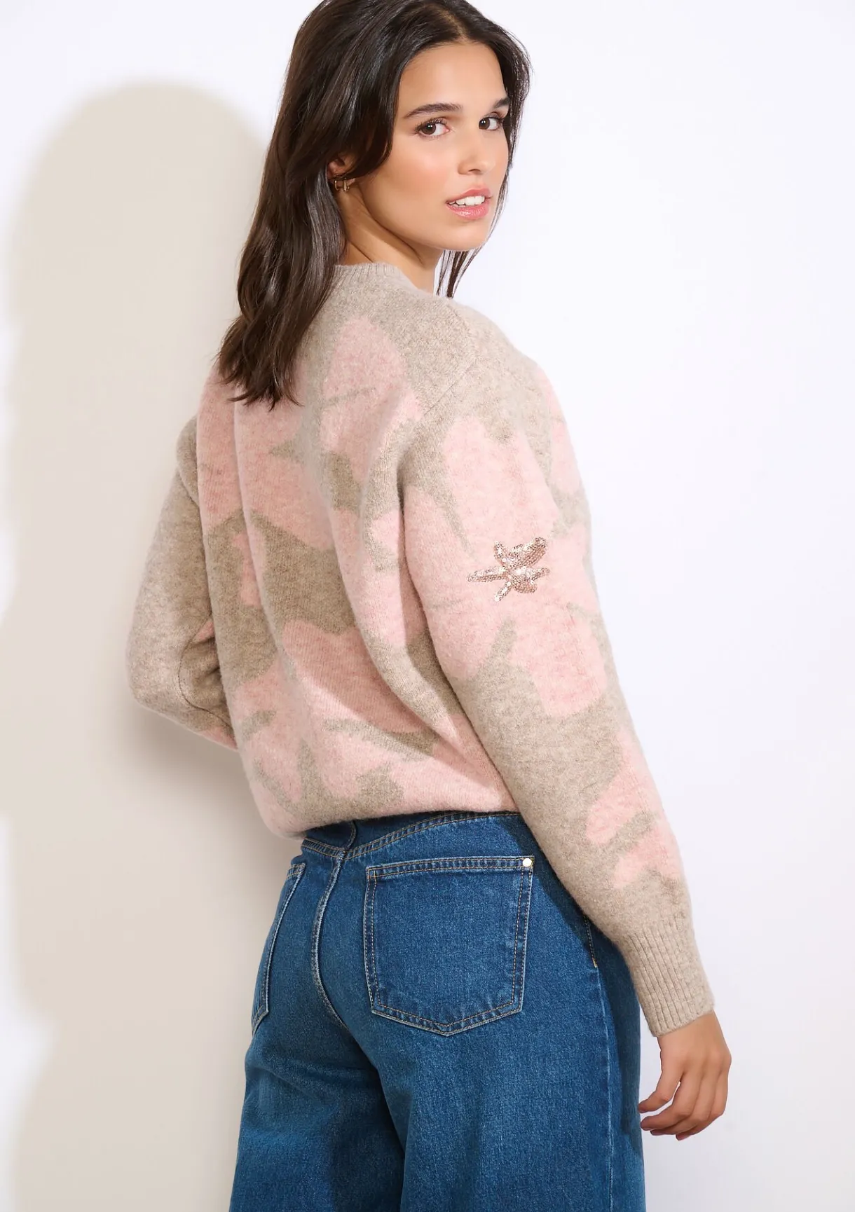 LolaLiza Gebreide trui met pailletten- Truien En Cardigans