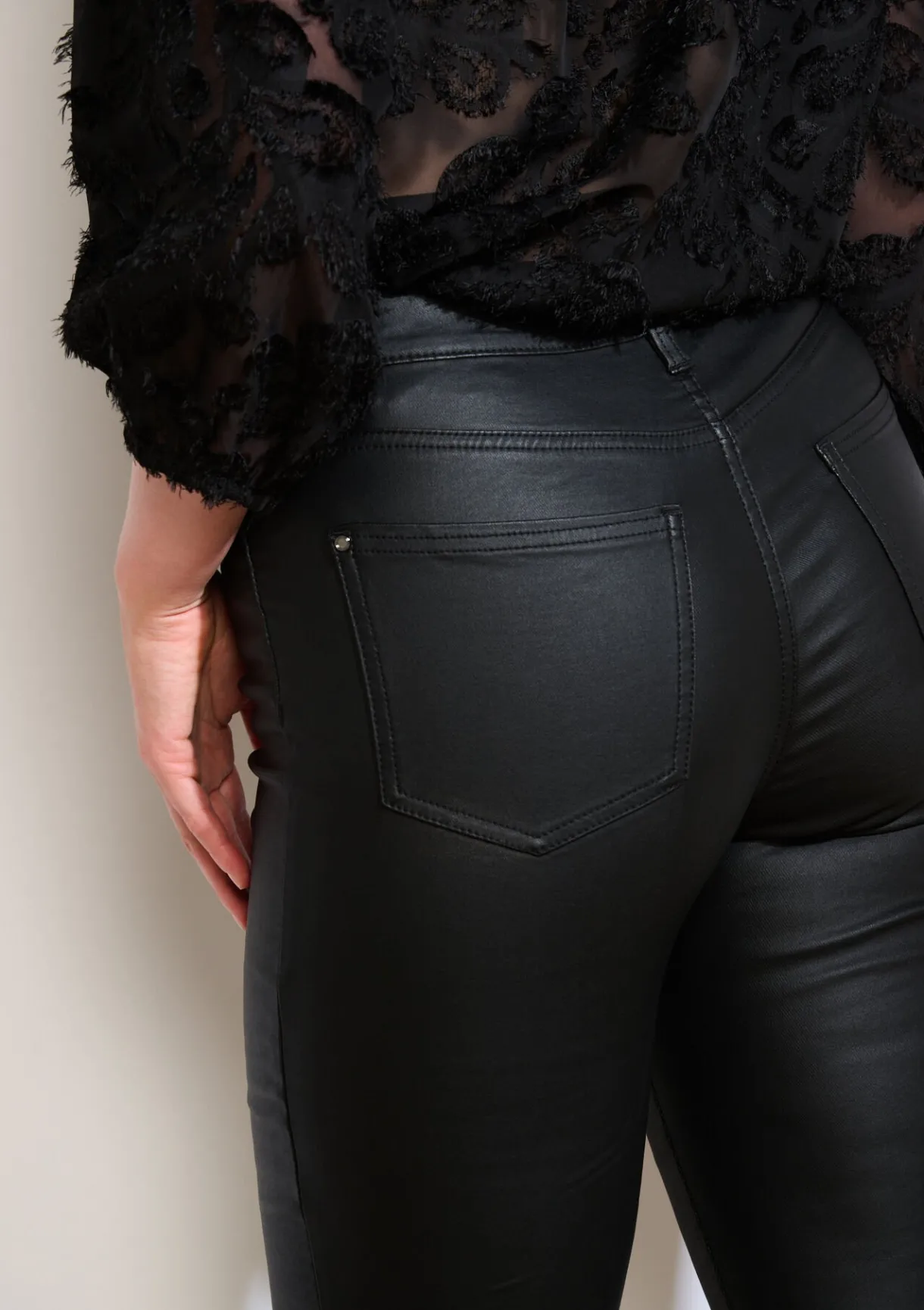 LolaLiza Gecoate broek met hoge taille- Broeken