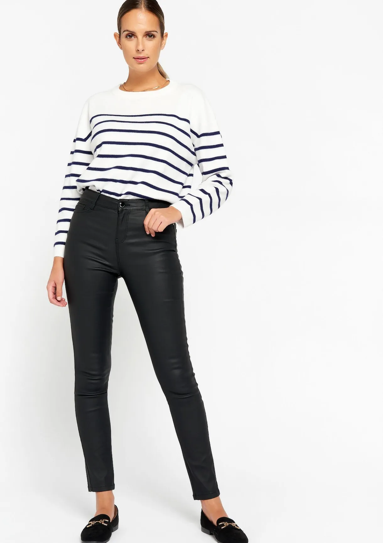 LolaLiza Gecoate skinny broek- Broeken