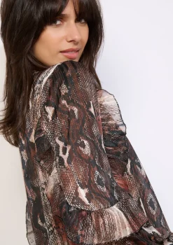 LolaLiza Gedrukte luchtige blouse- Blouses En Hemden