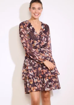 LolaLiza Gelaagde korte wikkeljurk- Jurken