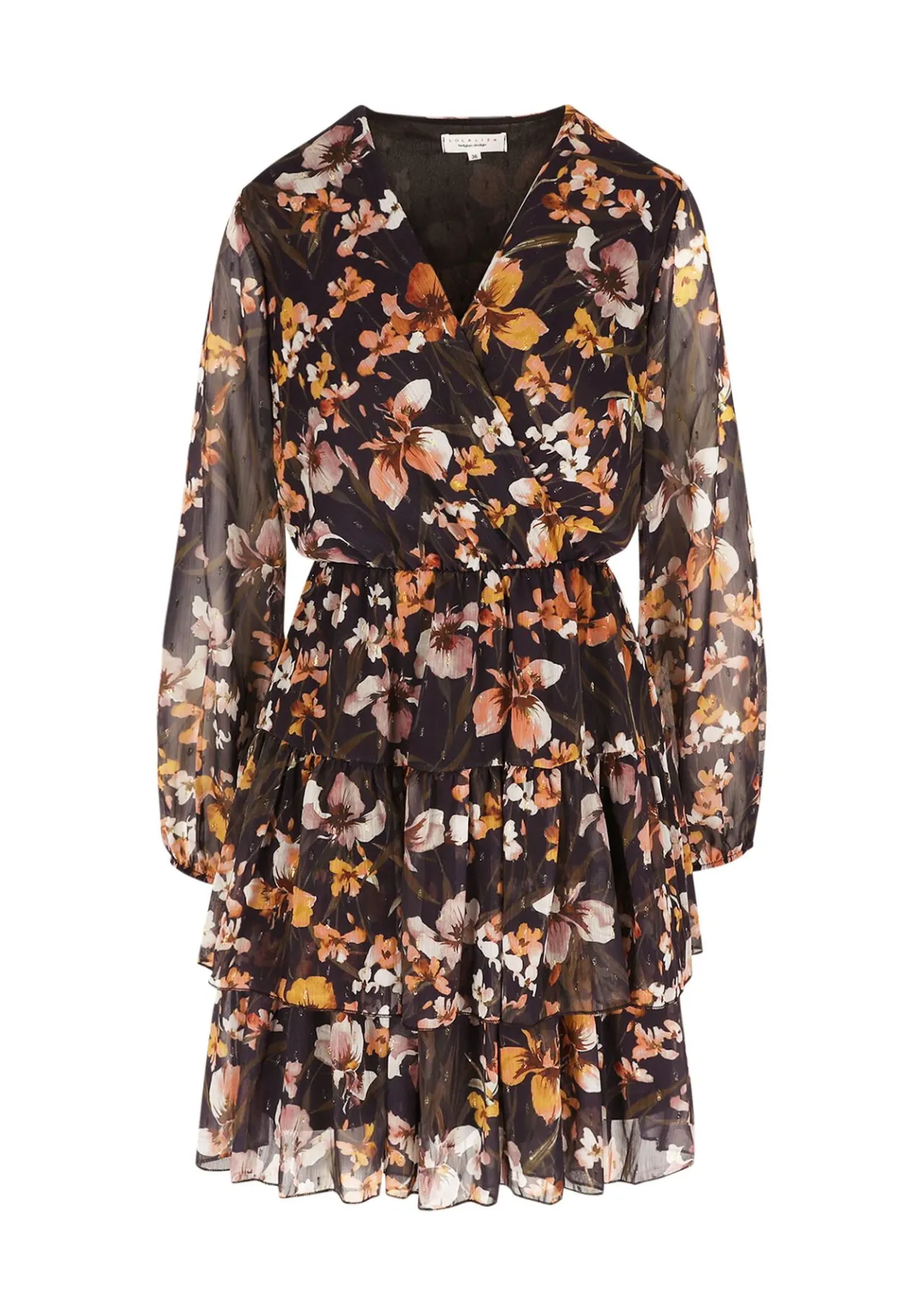 LolaLiza Gelaagde korte wikkeljurk- Jurken