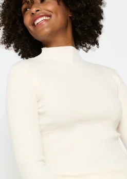 LolaLiza Geribbelde trui met mock neck- Truien En Cardigans