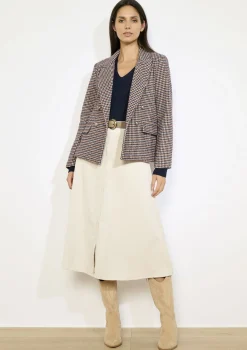 LolaLiza Geruite double-breasted blazer- Vesten En Blazers