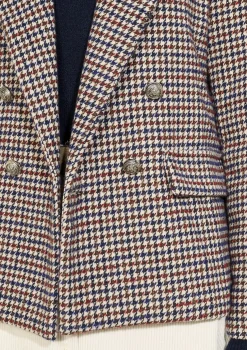 LolaLiza Geruite double-breasted blazer- Vesten En Blazers