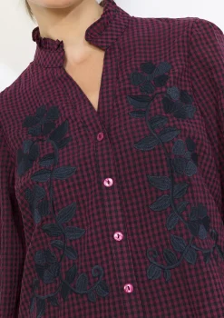 LolaLiza Geruite mini-jurk met borduurwerk- Jurken