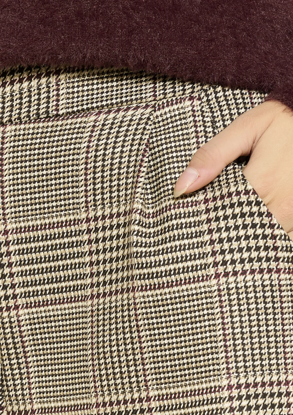 LolaLiza Geruite rechte broek- Broeken