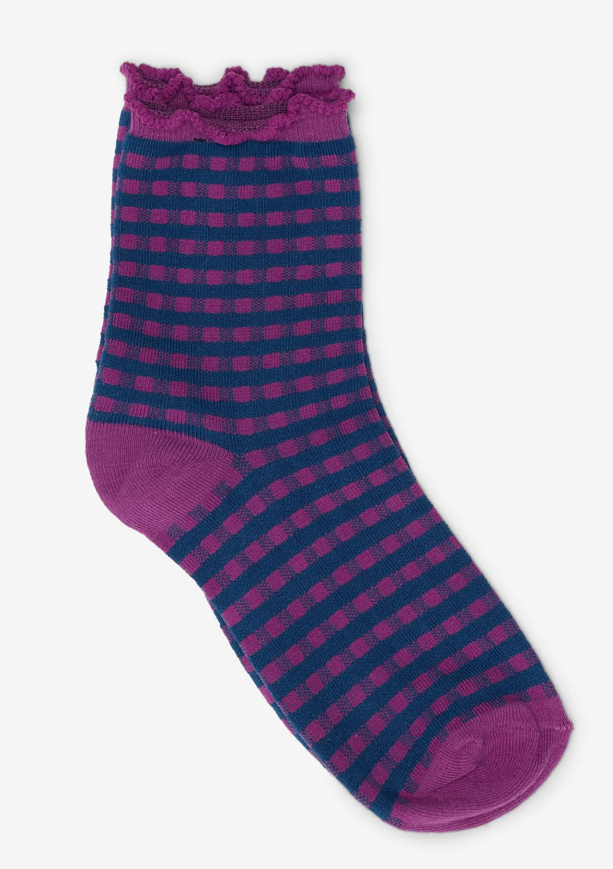 LolaLiza Geruite sokken met ruches- Accessoires