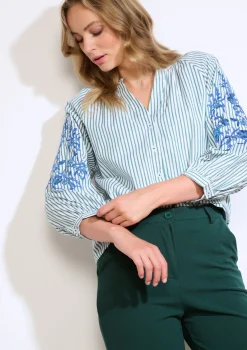 LolaLiza Gestreept hemd met pailletten- Blouses En Hemden