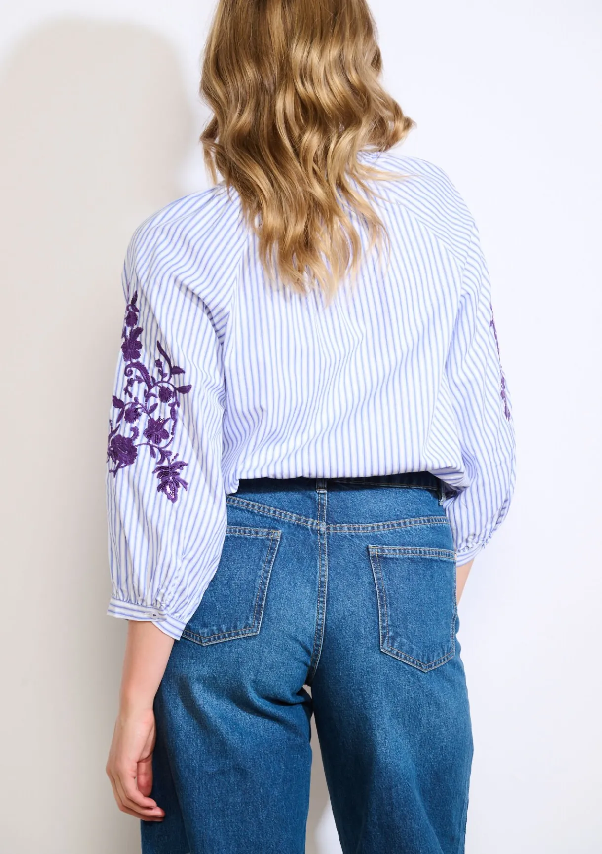 LolaLiza Gestreept hemd met pailletten- Blouses En Hemden