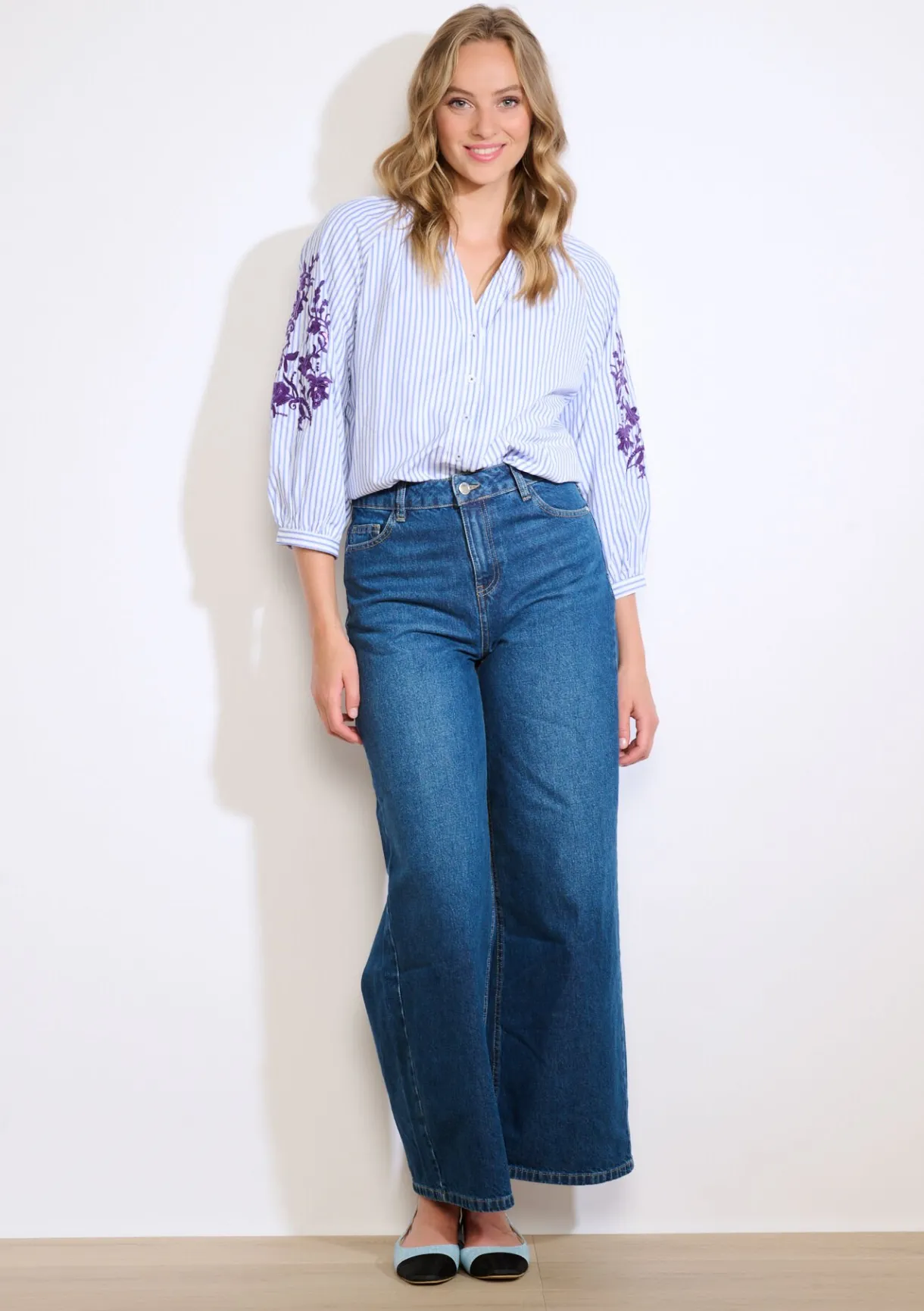 LolaLiza Gestreept hemd met pailletten- Blouses En Hemden