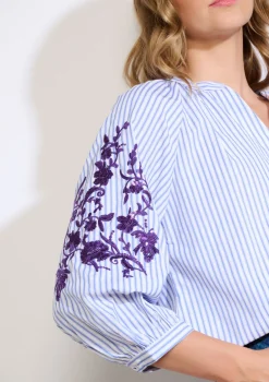 LolaLiza Gestreept hemd met pailletten- Blouses En Hemden