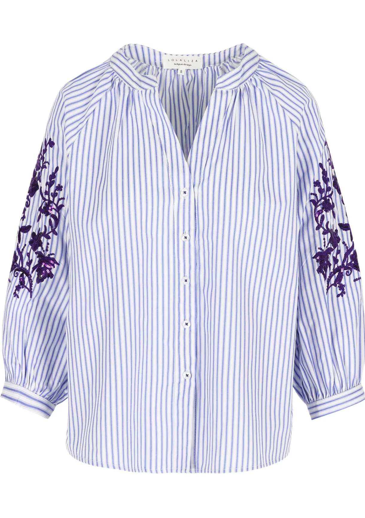 LolaLiza Gestreept hemd met pailletten- Blouses En Hemden
