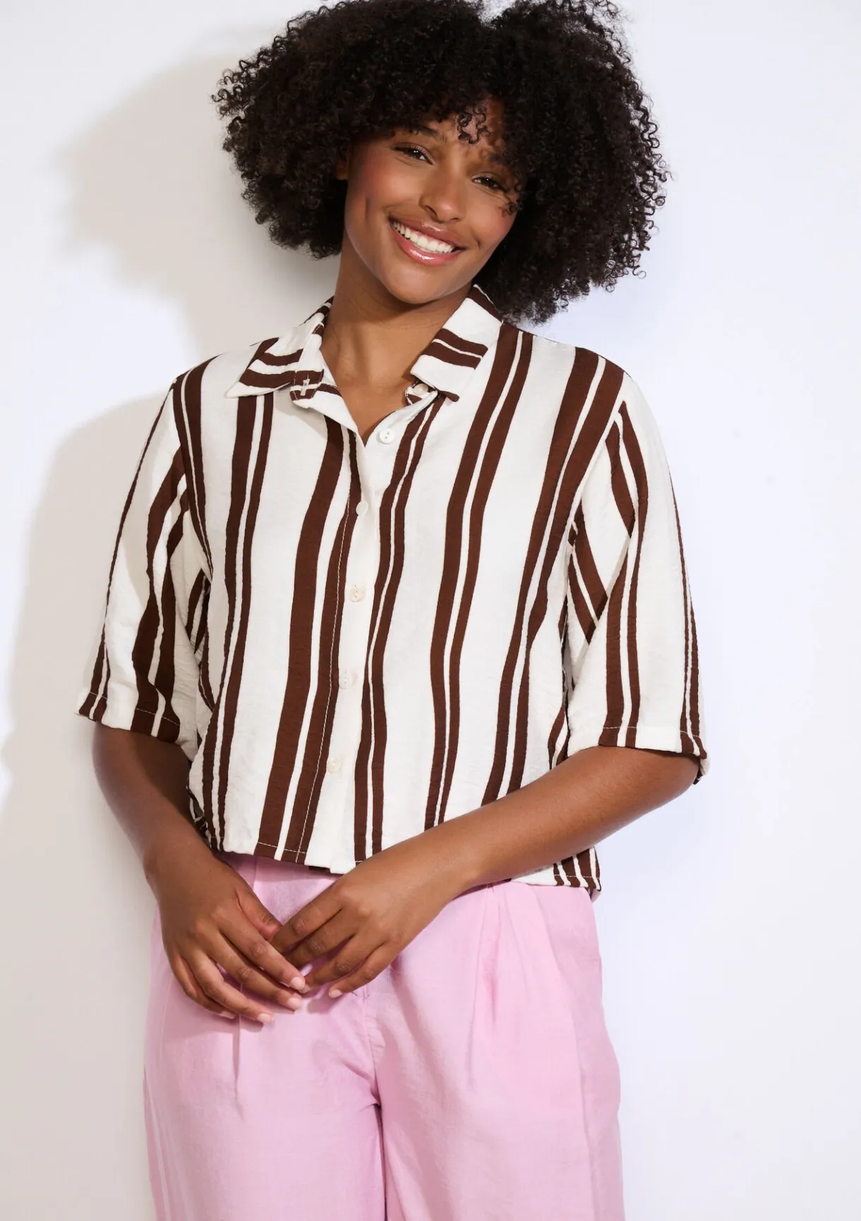 LolaLiza Gestreept soepel hemd- Blouses En Hemden