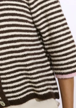 LolaLiza Gestreept vest met 3/4 mouw- Truien En Cardigans