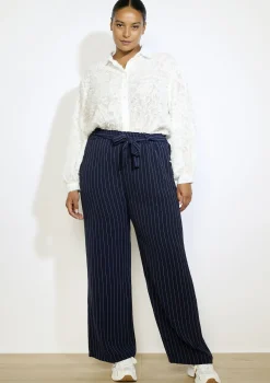 LolaLiza Gestreepte broek met hoge taille- Broeken