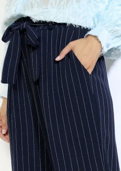 LolaLiza Gestreepte broek met hoge taille- Broeken