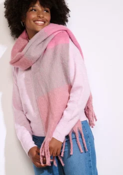 LolaLiza Gestreepte fluffy sjaal- Accessoires