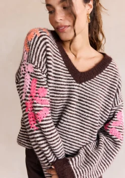 LolaLiza Gestreepte gebreide trui- Truien En Cardigans