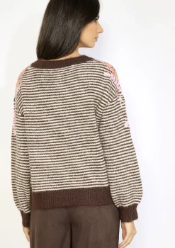 LolaLiza Gestreepte gebreide trui- Truien En Cardigans