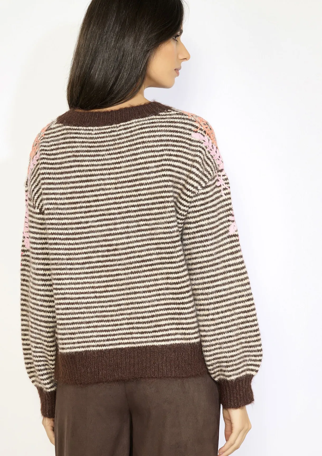 LolaLiza Gestreepte gebreide trui- Truien En Cardigans