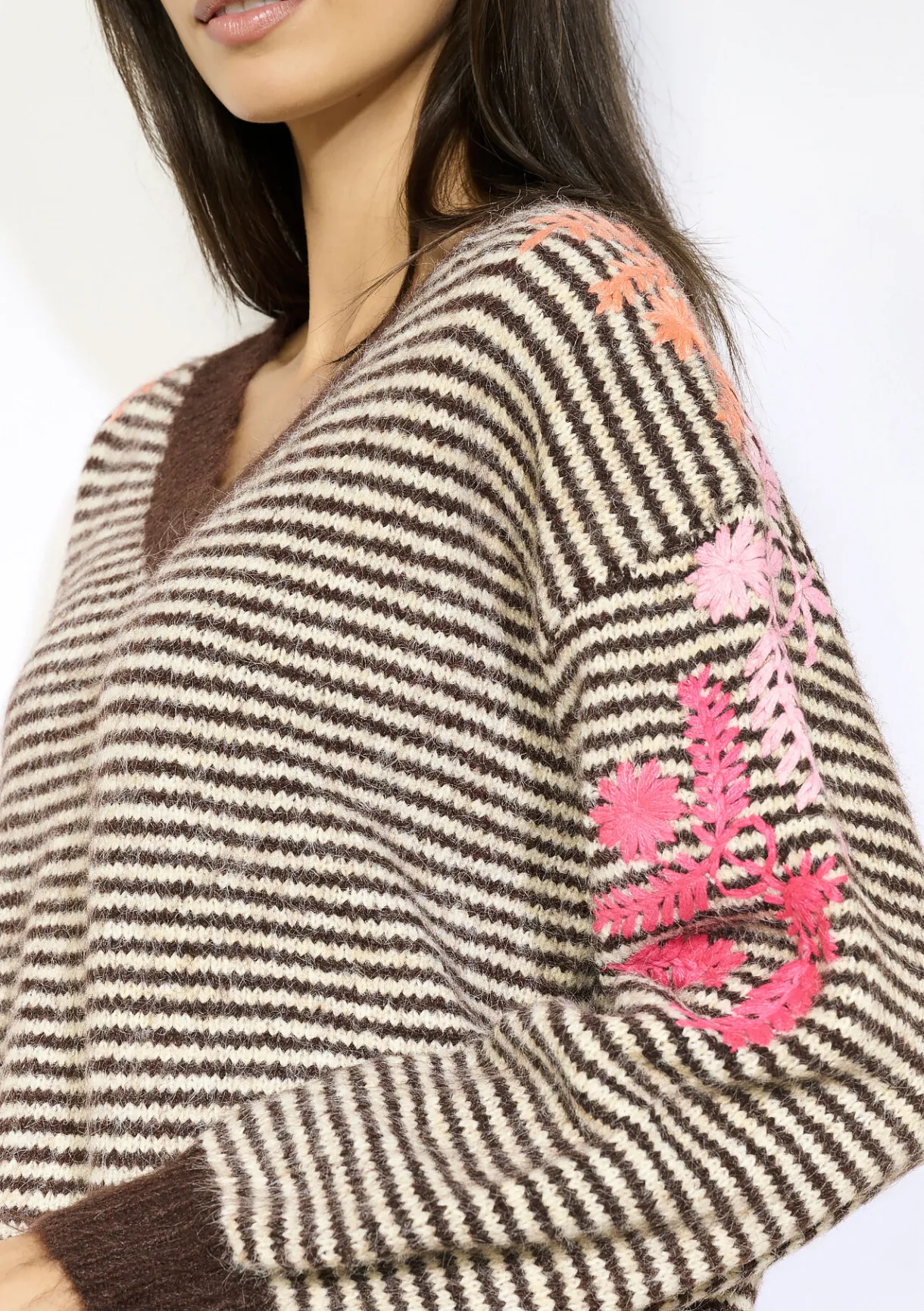 LolaLiza Gestreepte gebreide trui- Truien En Cardigans