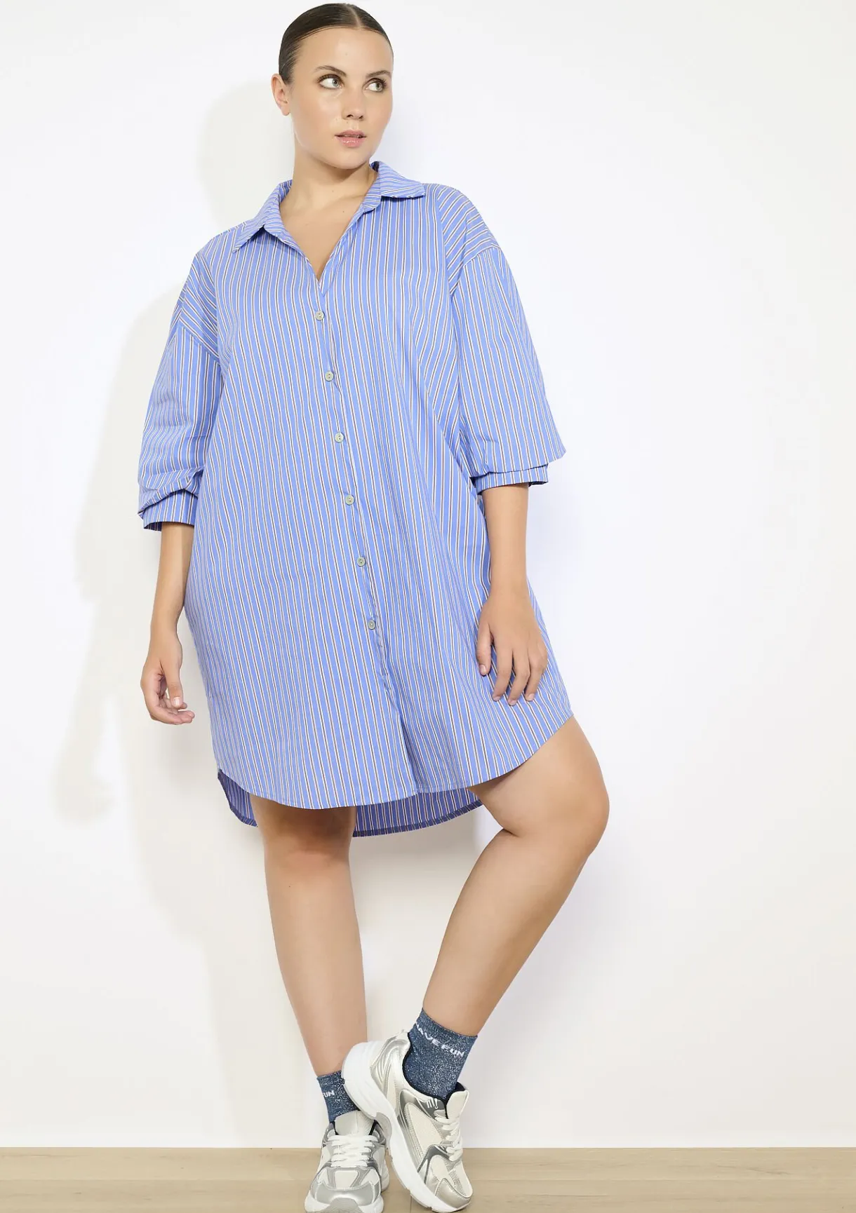 LolaLiza Gestreepte hemdjurk- Jurken