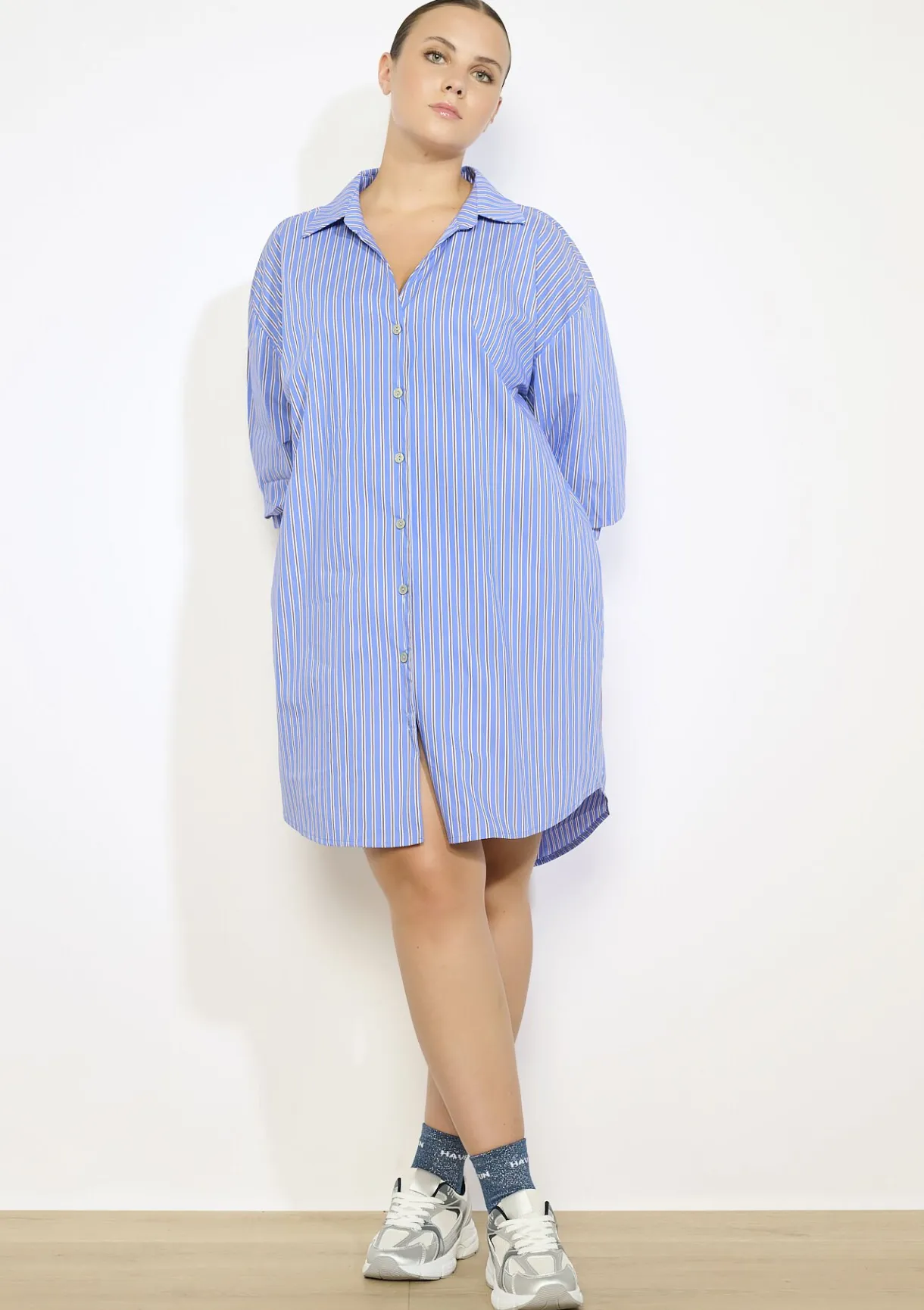 LolaLiza Gestreepte hemdjurk- Jurken