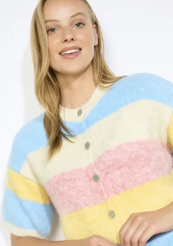 LolaLiza Gestreepte korte gilet- Truien En Cardigans