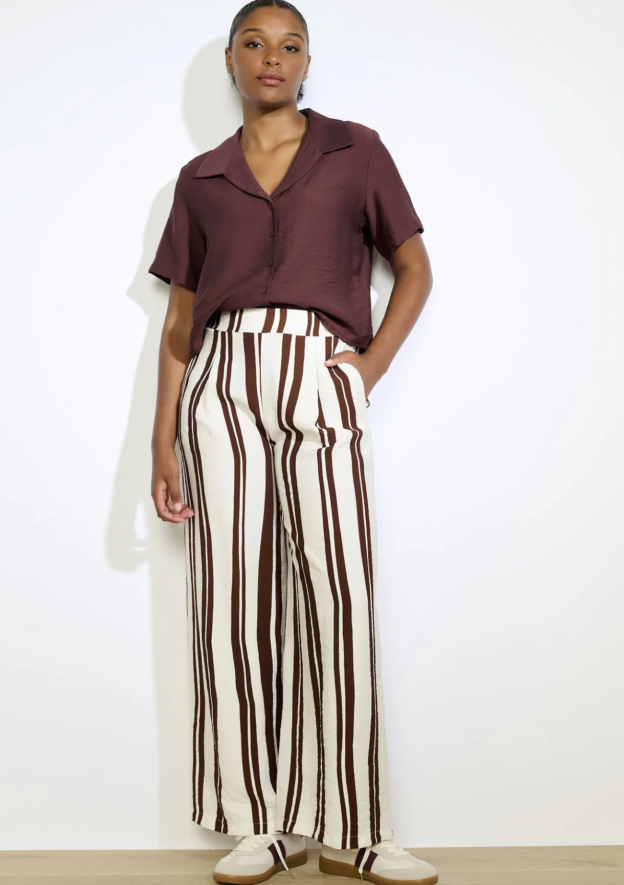 LolaLiza Gestreepte soepele broek- Broeken