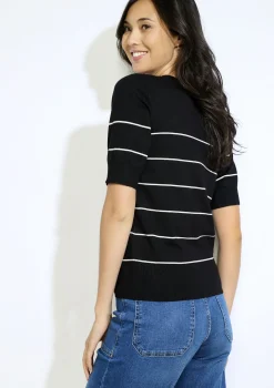 LolaLiza Gestreepte trui korte mouwen- Truien En Cardigans