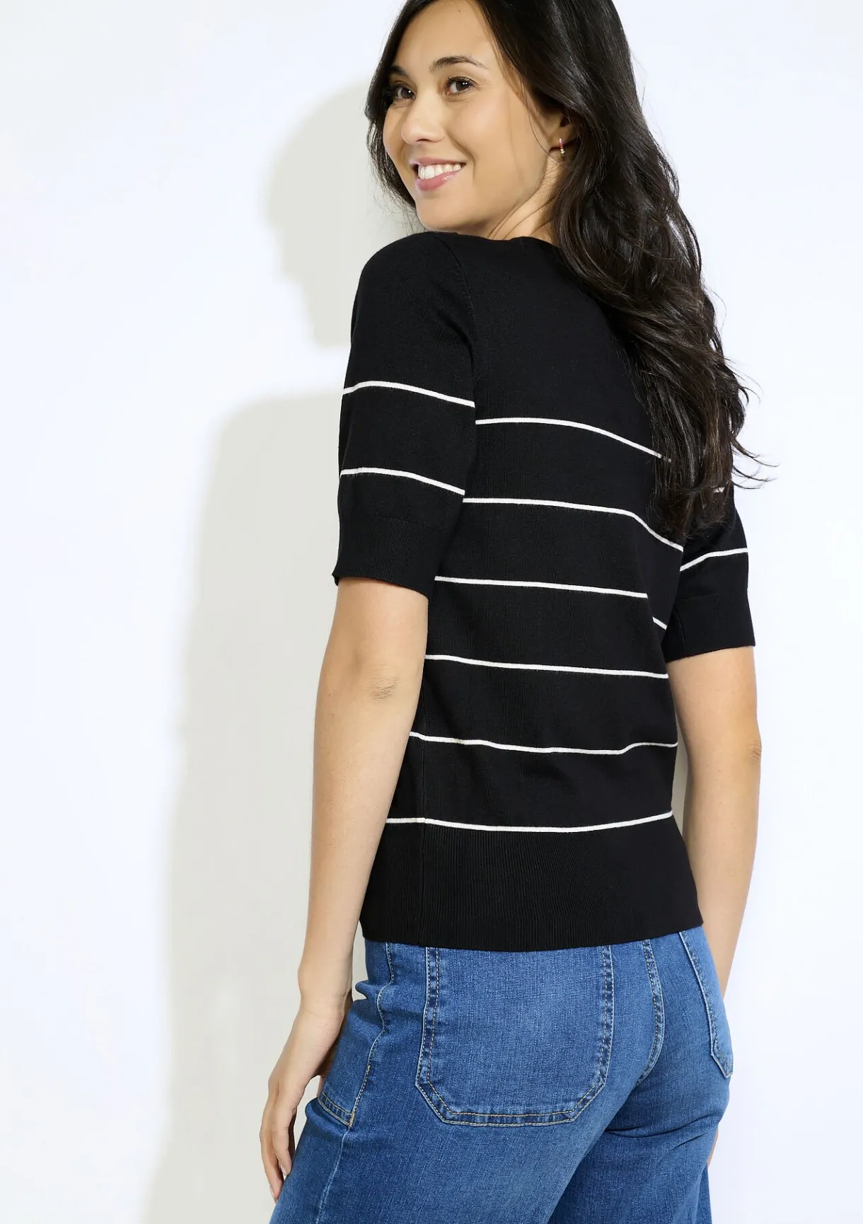 LolaLiza Gestreepte trui korte mouwen- Truien En Cardigans