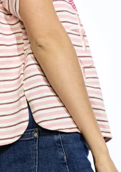 LolaLiza Gestreepte t-shirt met schelpen- Tops En T-Shirts