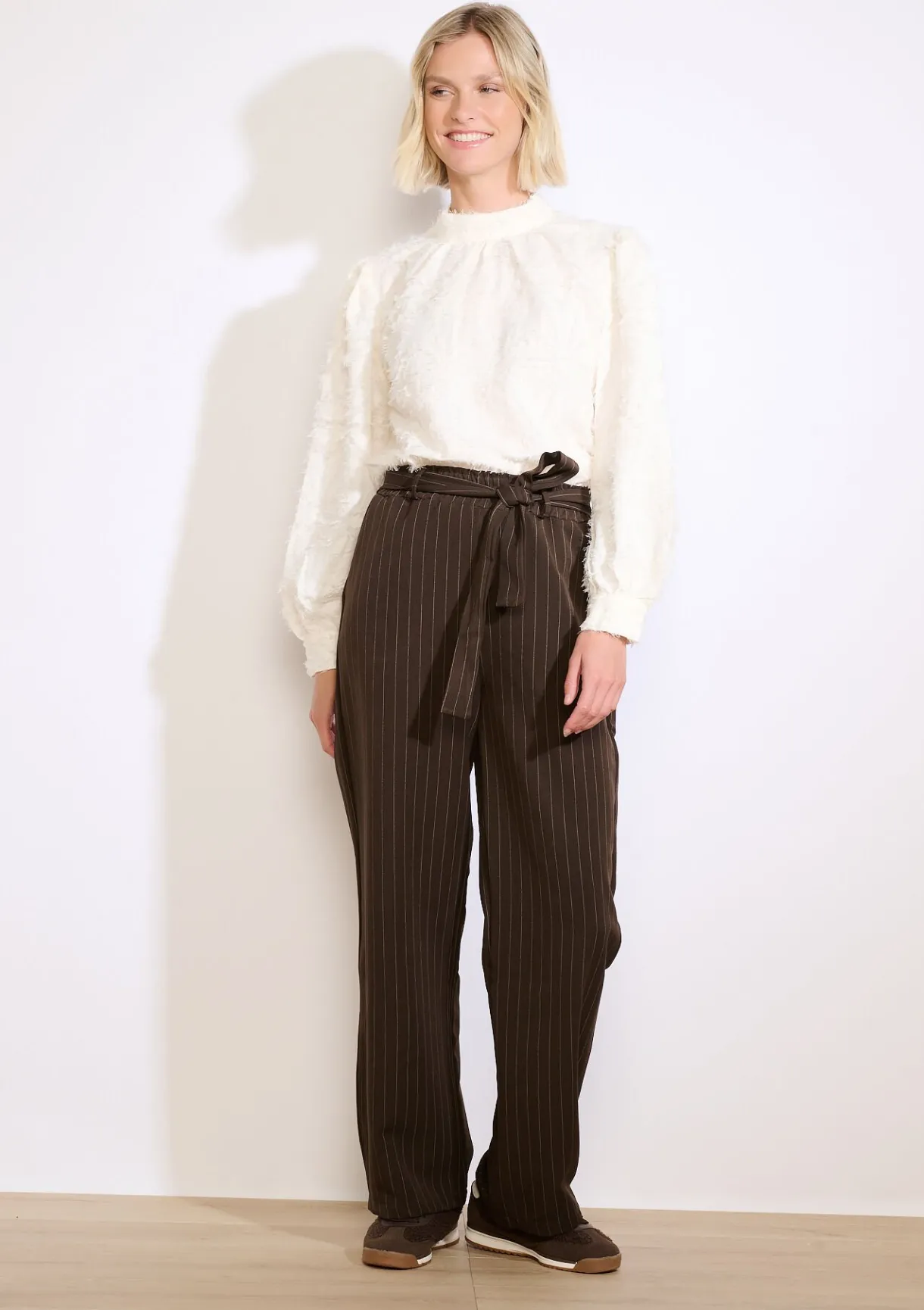 LolaLiza Gestreepte wijde broek- Broeken