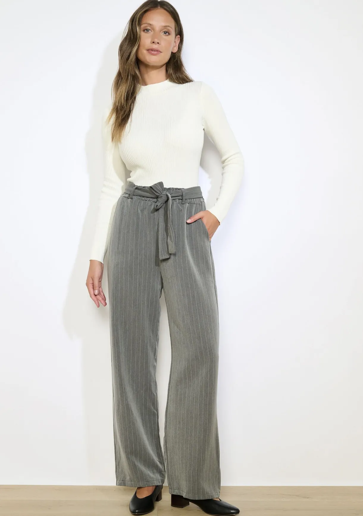 LolaLiza Gestreepte wijde broek- Broeken