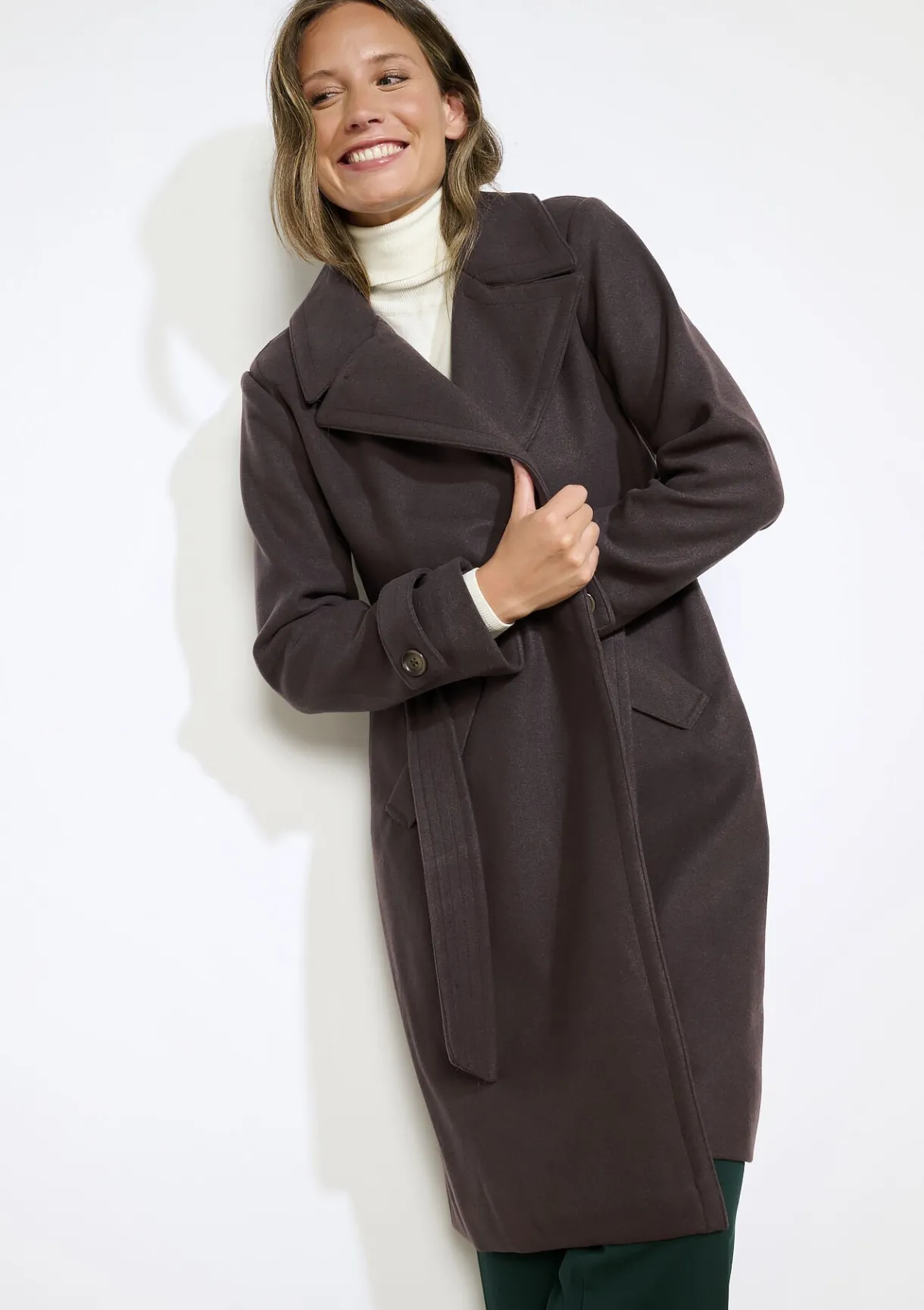 LolaLiza Gestructuurde jas met ceintuur- Mantels En Jassen