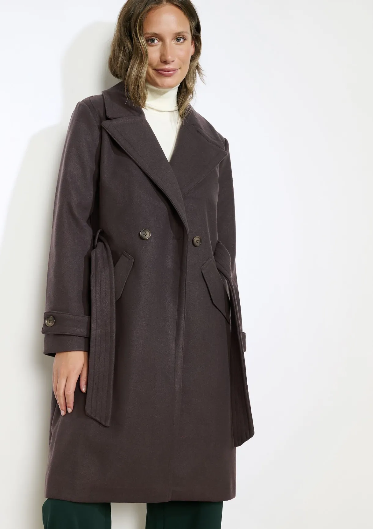 LolaLiza Gestructuurde jas met ceintuur- Mantels En Jassen