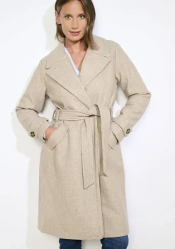 LolaLiza Gestructuurde jas met ceintuur- Mantels En Jassen