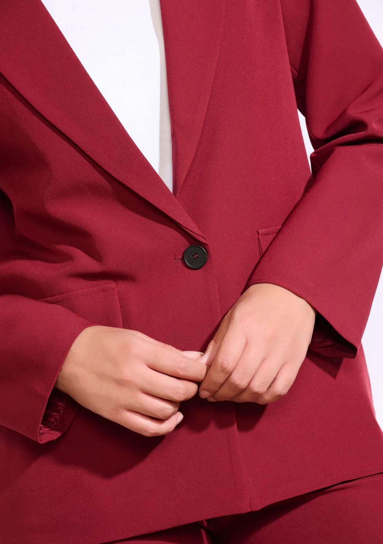 LolaLiza Getailleerde blazer met knoop- Vesten En Blazers|Co-Ord Sets