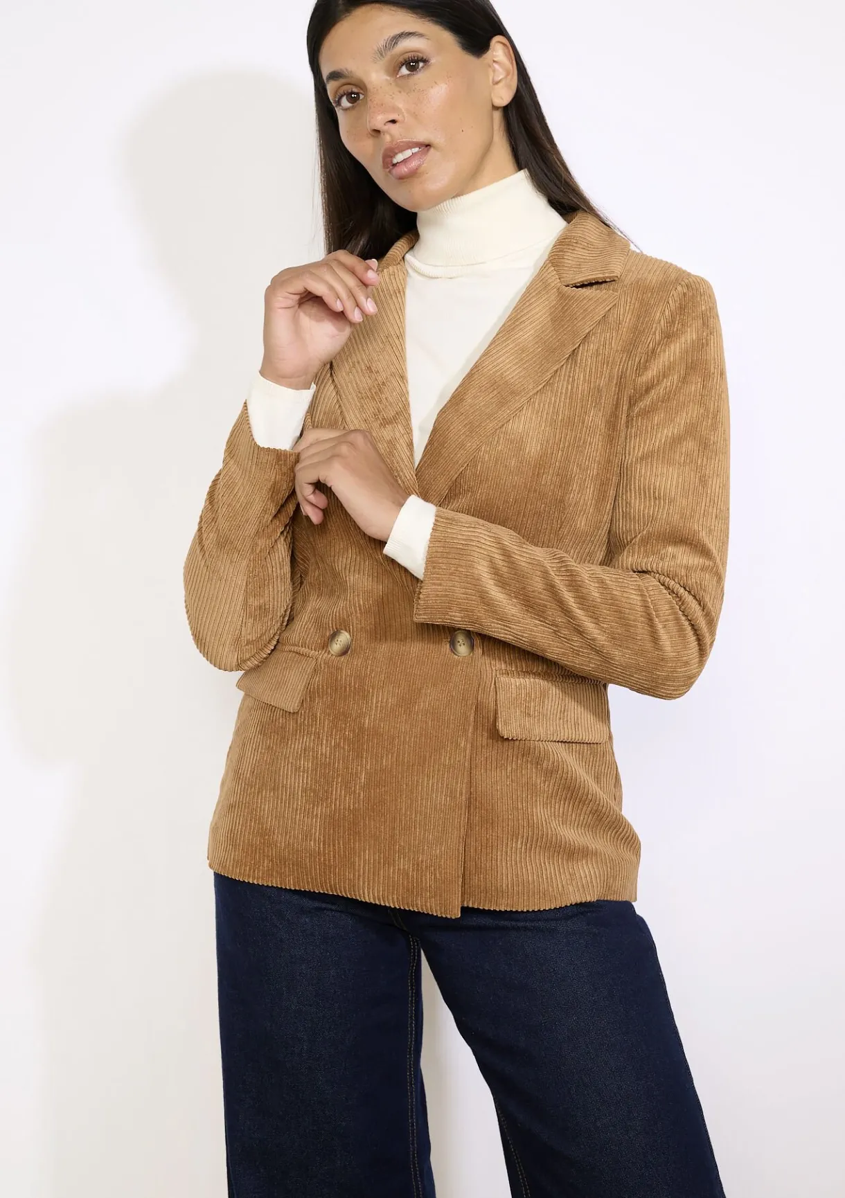 LolaLiza Getailleerde corduroy blazer- Vesten En Blazers