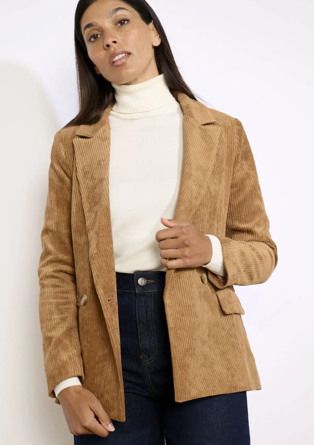 LolaLiza Getailleerde corduroy blazer- Vesten En Blazers